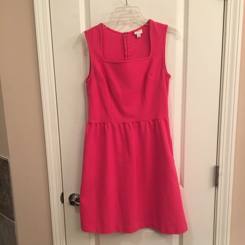 Pink Square Neck Dress